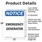 Signmission Emergency Generator, 12 in W x Rectangle, Aluminum OS-2PACK-NS-A-1218-V-11856 - alternate 2